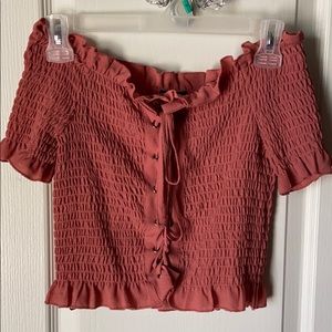 off the shoulders crop top